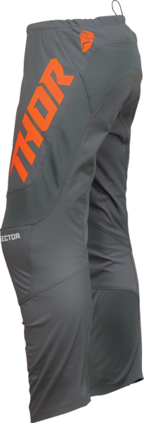 Pantaloni Copii Thor Sector Checker Gray/Orange-1