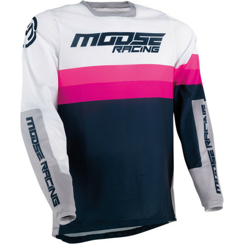 Tricou Moose Racing Sahara Magenta/Navy/Pink/Purple/White-0