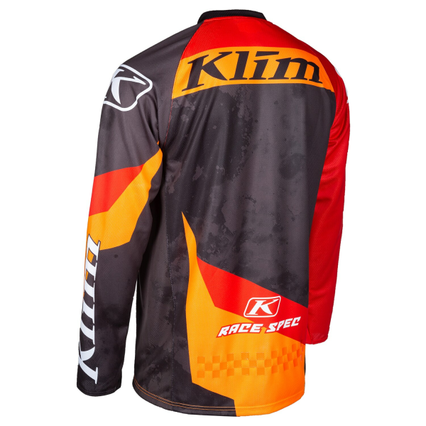 Tricou Snowmobil Klim Revolt Black - Fiery Red-11