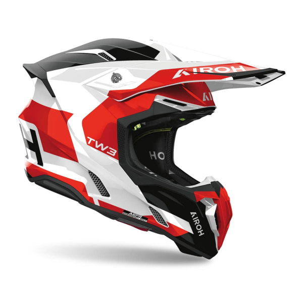Cască Moto Cross Airoh Twist 3 Fancy Roșu Lucios, 1, nordicamoto.ro