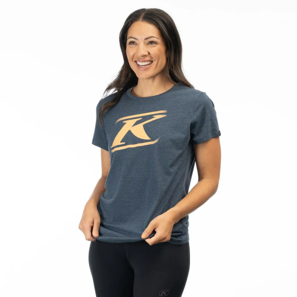 Tricou Dama Klim Drift Tri-blend Heathered Gray - Hi-Vis-0