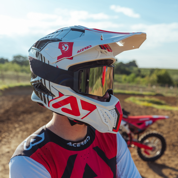 Casca Acerbis Airstrike-C Alb/Rosu-13