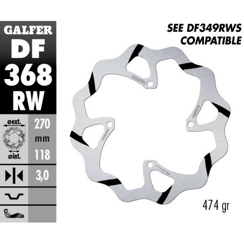 Disc frana fata Suzuki RMX 450 Z Galfer Grooved