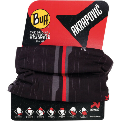 Bandana Akrapovic Original Buff Black/Gray/Red-0