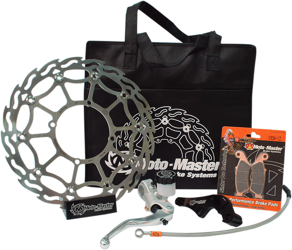 Brake Kit Sm Street: 320 Mm Disc, Brake Pads, Relocate Bracket, Brake Line, Radial Master Cylinder, 1, nordicamoto.ro