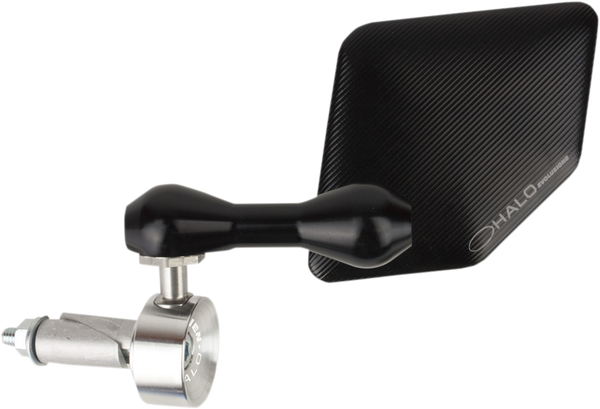 Halo Stainless Steel Bar End Mirror Black, 1, nordicamoto.ro
