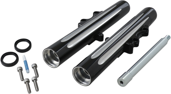 Dual-disc Hot Legs Fork Legs Black, Silver, 1, nordicamoto.ro
