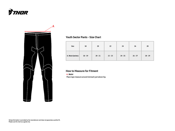 Pantaloni Copii Thor Sector Edge Red/White-3