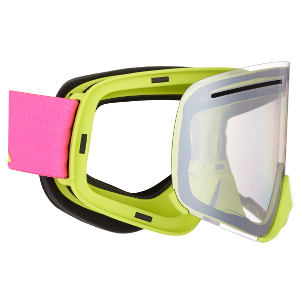 AMOQ Vision Vent+ Magnetic Goggles Pink-HiVis - Silver Mirror-0