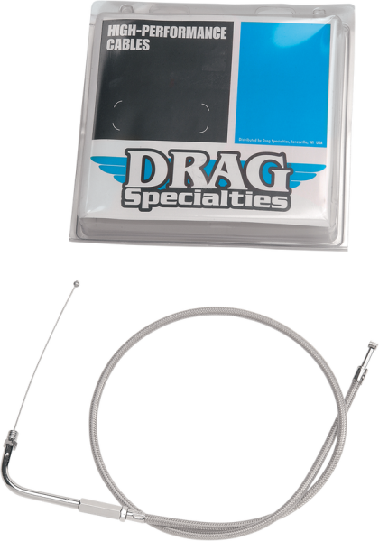 Stainless Braided Throttle Cable Silver, 1, nordicamoto.ro