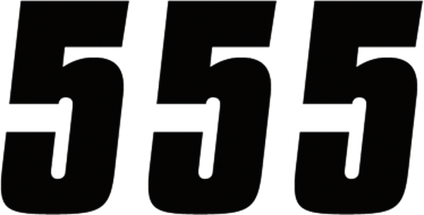 Number Stickers Black, 1, nordicamoto.ro