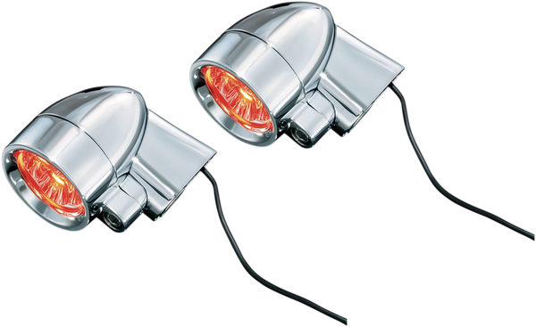 Super-bright Led Silver Bullets With Short Fender Strut Mounts Red, 3, nordicamoto.ro