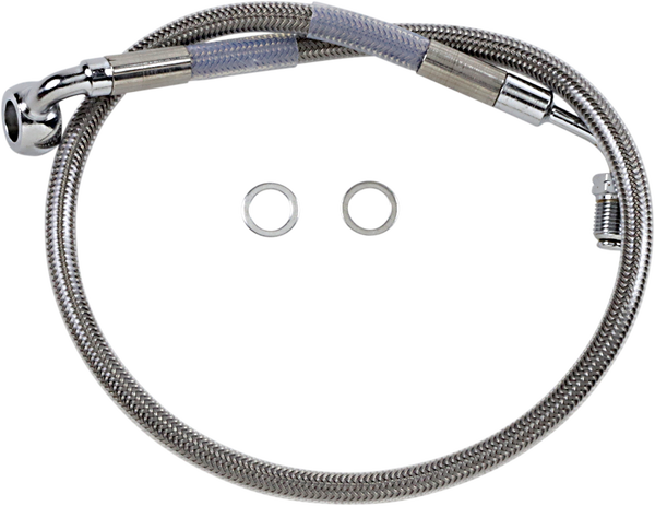 Stainless Steel Brake Line Kit Silver, Clear-coated, 1, nordicamoto.ro