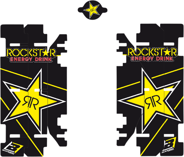 Rockstar Energy Radiator Louver Stickers Black, Yellow, 1, nordicamoto.ro