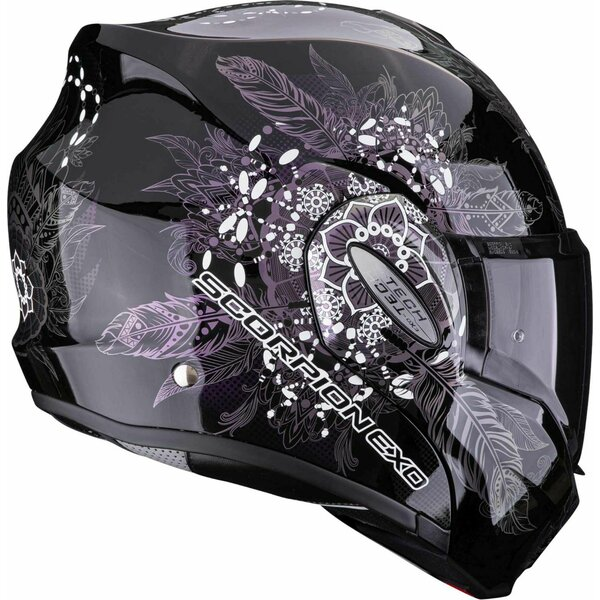 Casca modulara flip-back SCORPION EXO-TECH EVO DREAM XS Negru/Cameleon, 2, nordicamoto.ro