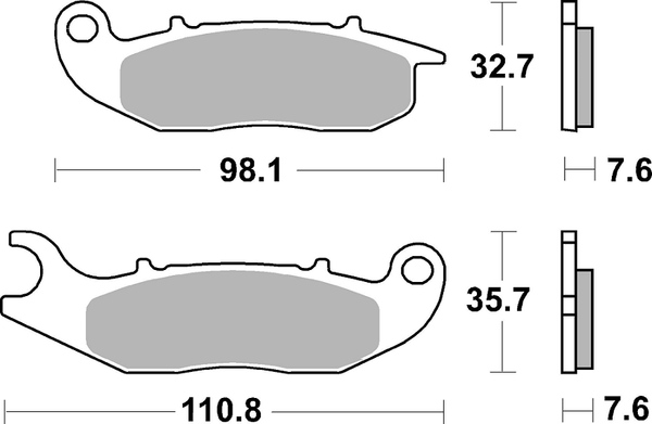 Hf Street Ceramic Organic Brake Pads, 1, nordicamoto.ro