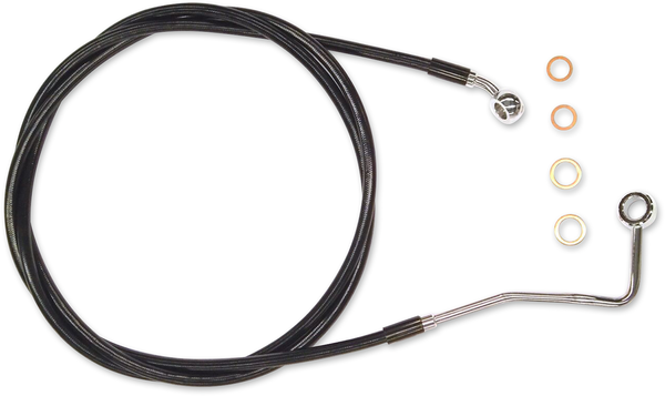 Xr Stainless Upper Brake Line Black, Chrome Oversize [+152 mm (6'')], 1, nordicamoto.ro