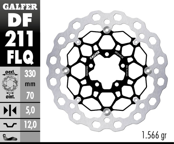 Cubiq Brake Rotor Black, Silver, 2, nordicamoto.ro