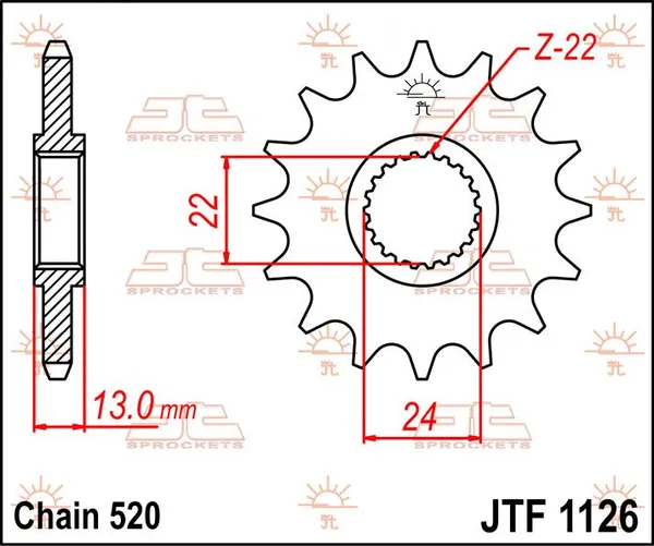 JT SPROCKETS Front Sprocket Natural -0