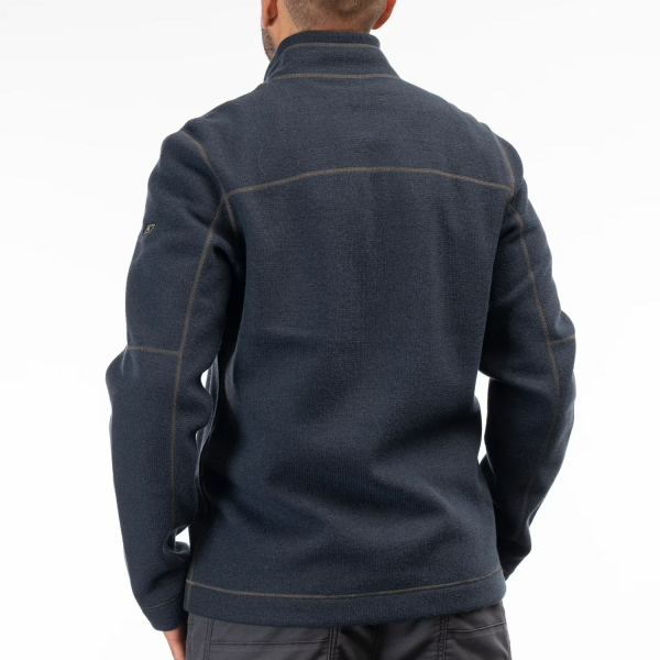 Pulover Snowmobil Klim Bighorn Canyon Wool Fleece 1/4 Zip Mid Layer Black Heather-8