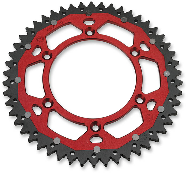 MOOSE RACING Pinion dublu spate Negru, Roșu, Anodizat, 2, nordicamoto.ro