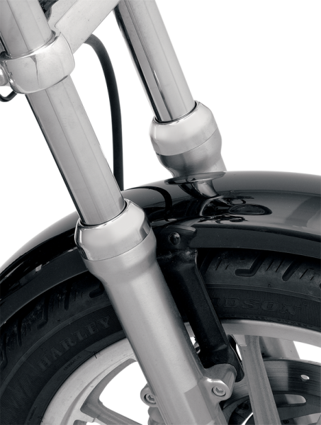 Aluminum Fork Boot Covers Chrome, 1, nordicamoto.ro