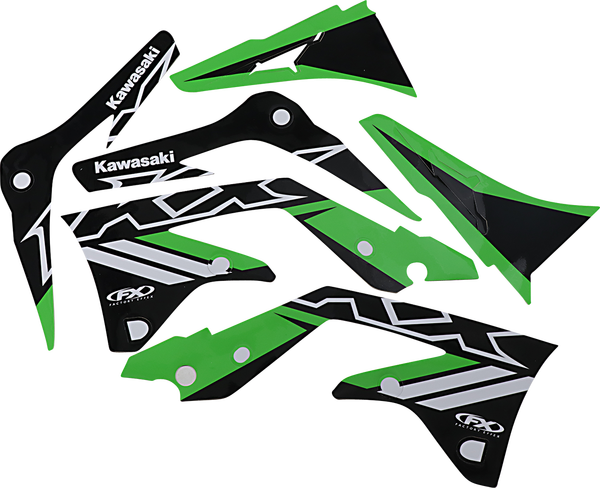 Evo Graphics Kit Black, Green, 1, nordicamoto.ro