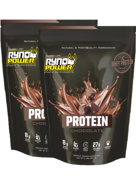 Pudră proteică din zer Ryno Power PROTEIN Premium Whey cu ciocolată, 1 lb, 3, nordicamoto.ro