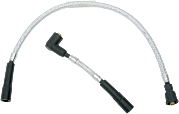 Braided Spark Plug Wire Silver, Chrome, 1, nordicamoto.ro