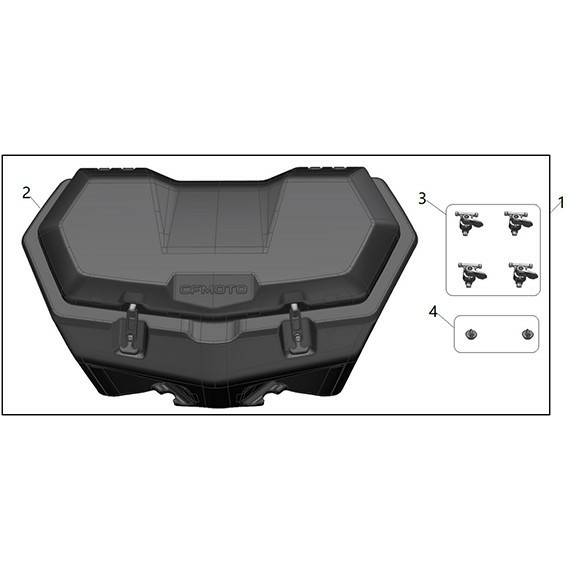 CUTIE DEPOZITARE SPATE UTV 100L CFMOTO ZFORCE – NEGRU, 1, nordicamoto.ro