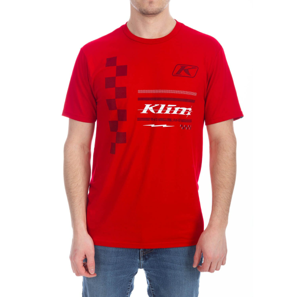 Tricou Klim Checkered Flag Tri-blend Black - White-4