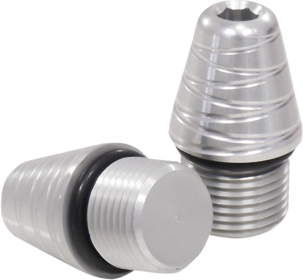 Bar End Weights Lg Anodized, Silver, 2, nordicamoto.ro
