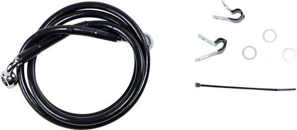 Stainless Steel Brake Line Kit Black, 1, nordicamoto.ro