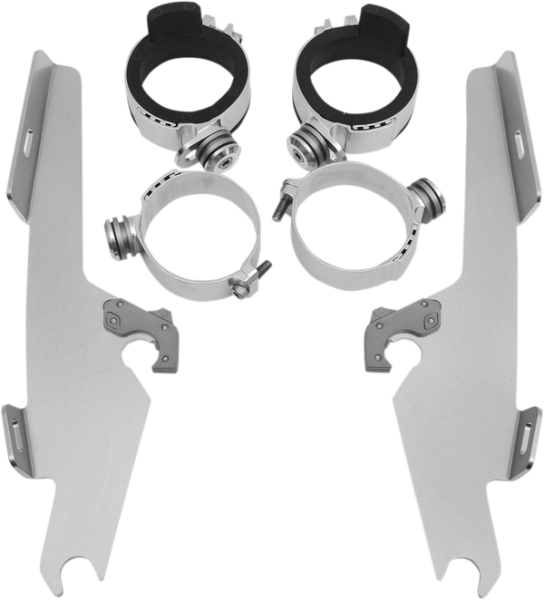 Fats/slim Windshield Trigger-lock Complete Mount Kit Polished, 1, nordicamoto.ro