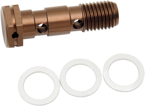 Aluminum Banjo Bolt Gold, Anodized, 1, nordicamoto.ro