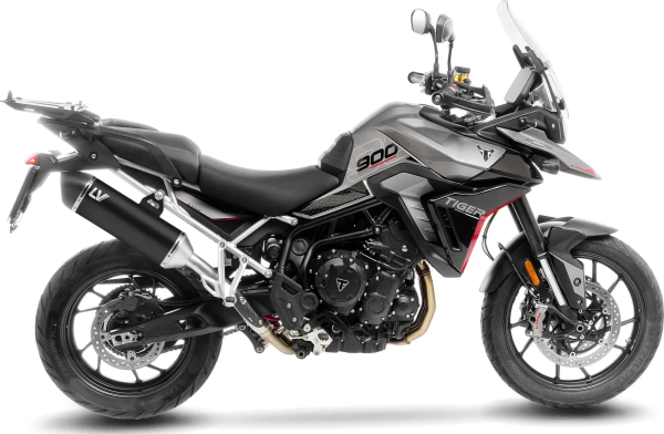 Tobă de eșapament LeoVince LV-14 Black Edition Slip-On pentru Triumph Tiger 900, 5, nordicamoto.ro