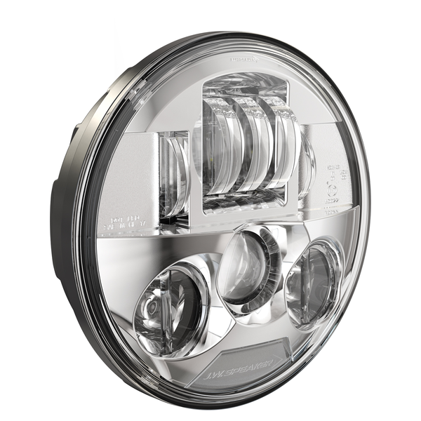 5 3/4(r) Led Headlight Chrome, 2, nordicamoto.ro