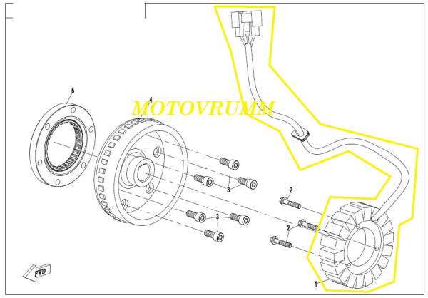 STATOR MAGNETOU CFMOTO 800/850/1000 EFI EPS 120MM-0