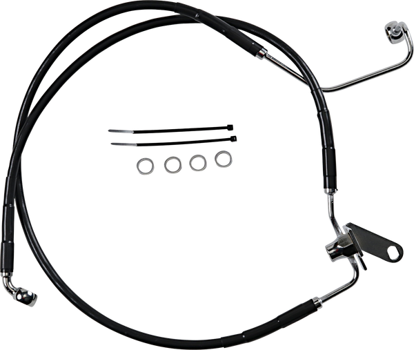 Extended Length Black Vinyl Brake Line Kit Black Oversize [+51 mm (2'')], 2, nordicamoto.ro