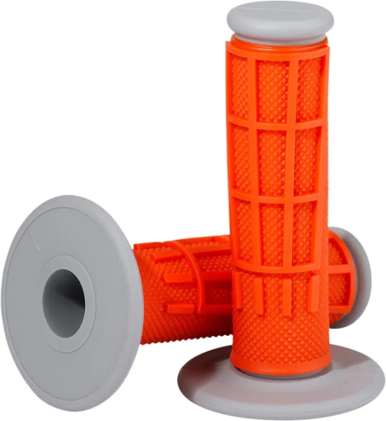 MOOSE RACING Comp Diamond Half Waffle Grips Orange -0