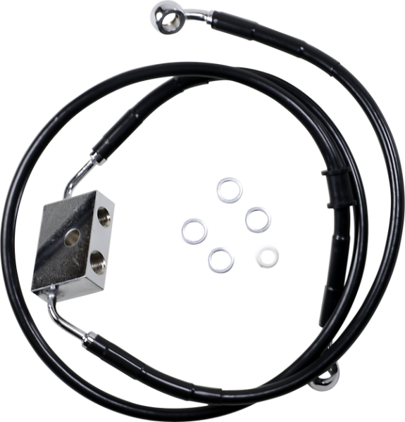 Extended Length Brake Line Black, Vinyl Coated Oversize [+305 mm (12')], 1, nordicamoto.ro