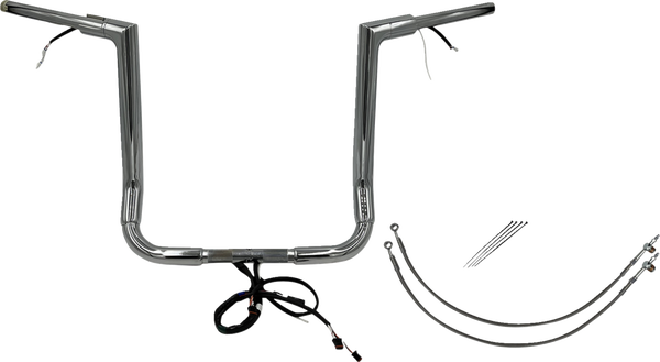 Plug & Play Ez Install 1-1/2(r) Flat Top Handlebar Kit Silver, 2, nordicamoto.ro