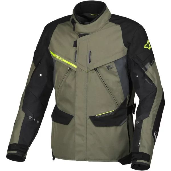 Geaca textil impermeabila touring/adventure MACNA MUNDIAL S Gri/Negru/Rosu, 8, nordicamoto.ro