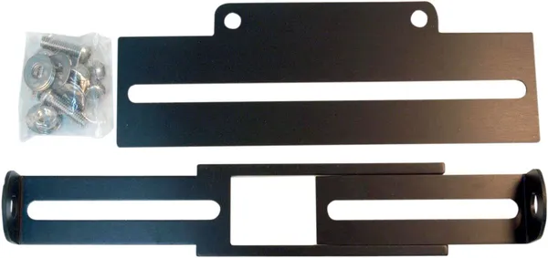 Universal License Plate And Turn Signal Mounting Bracket Black