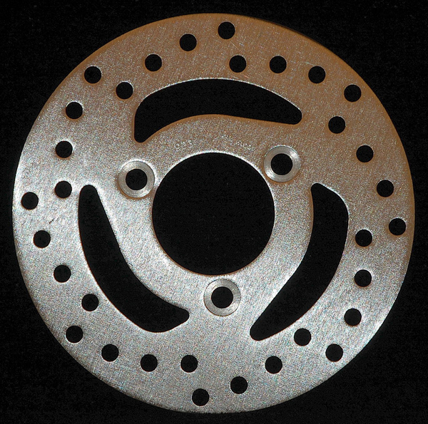 Round D-series Scooter Brake Rotor Silver, Stainless Steel, Zinc, 1, nordicamoto.ro