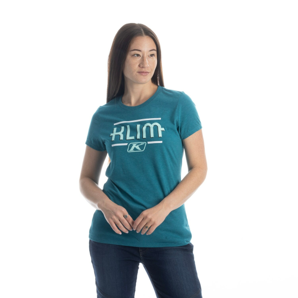 Tricou Dama Klim Kute Corp SS T Heathered Teal - Beach Glass-6