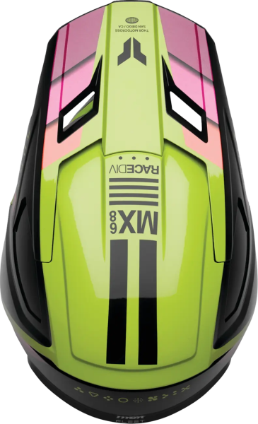 Casca Copii Thor Fleet Defy Negru/Roz/Galben Fluo S-0