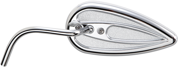 Teardrop Mirror With Steel Stem Chrome, 1, nordicamoto.ro