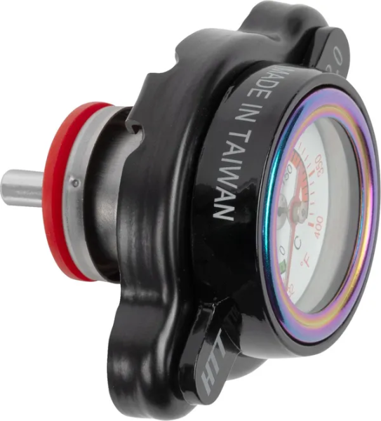 Radiator Cap With Temperature Gauge Black, White -0
