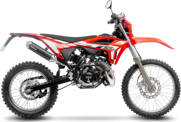 Tub de eșapament slip-on X-Fight din fibră de carbon pentru motoare în doi timpi, cu aspect de titan, 2, nordicamoto.ro